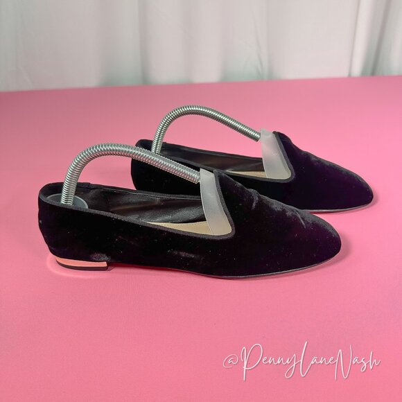 Aldo Shoes - Aldo Danilova Velvet Flat Shoes Size 7.5 Black